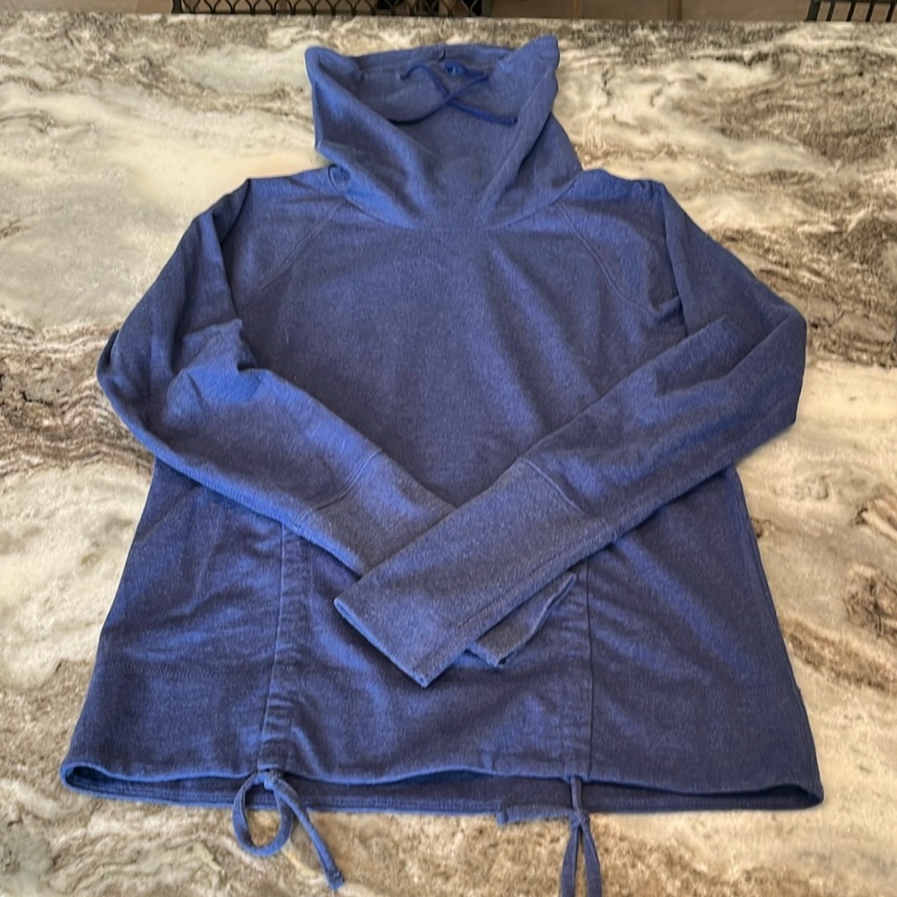Pullover Lucy Top with 1 Draw String at Funnel Neck and 2 in Front